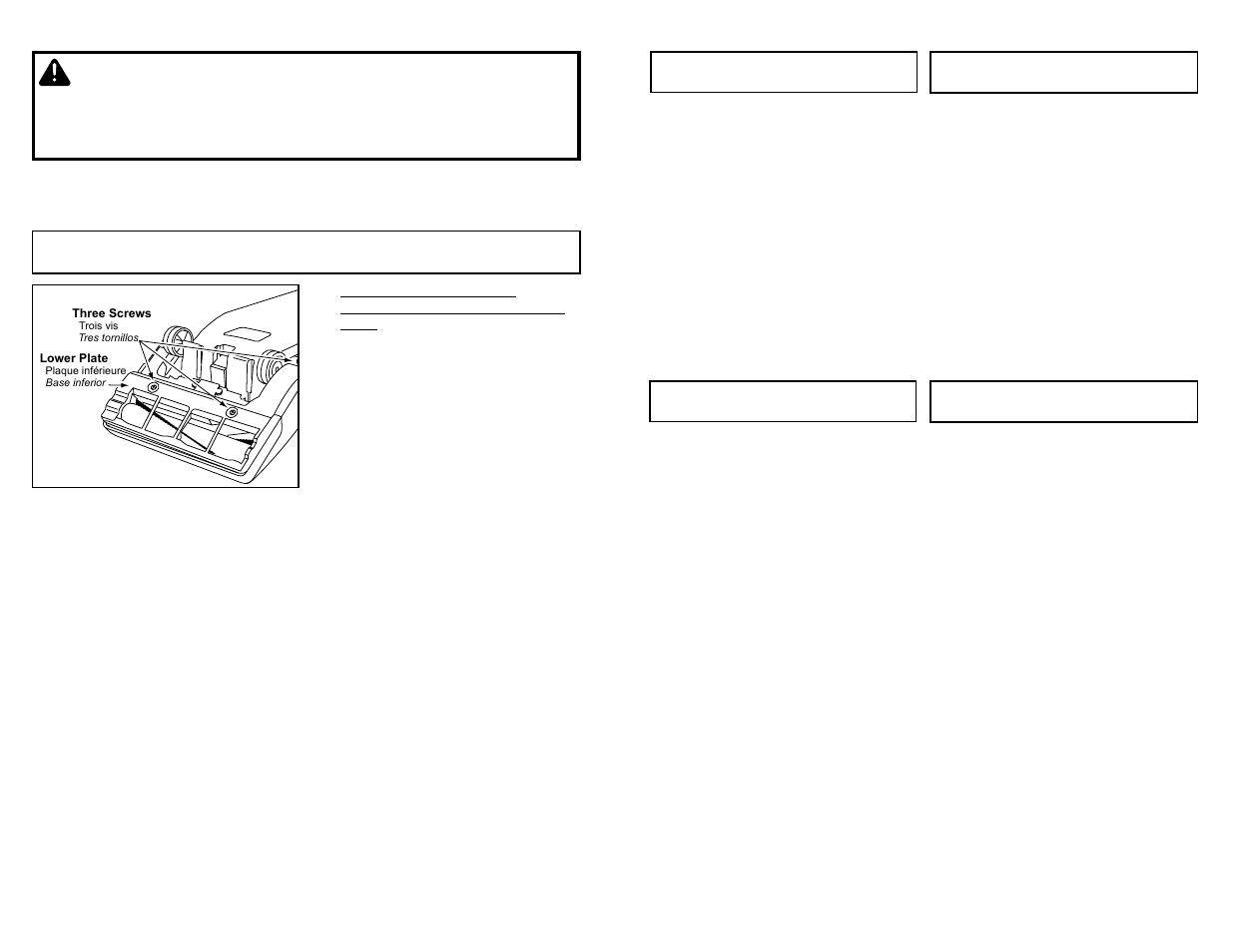 Utilisation des accessoires, Anneau du tuyau et son support, Uso de herramientas | Warning, Removing and installing lower plate | Panasonic MC-V5737 User Manual | Page 21 / 48