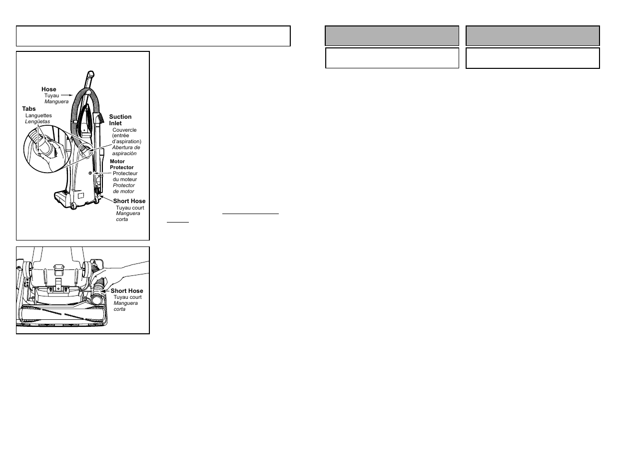 Removing clogs, Montaje assemblage | Panasonic MC-V5737 User Manual | Page 36 / 48