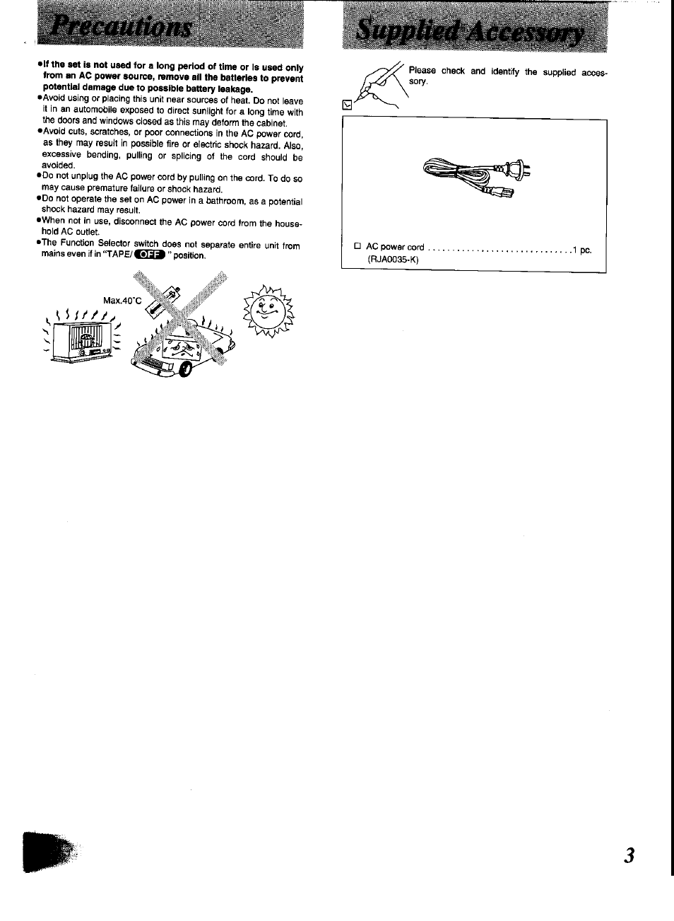 Panasonic RX-DT600 User Manual | Page 3 / 20
