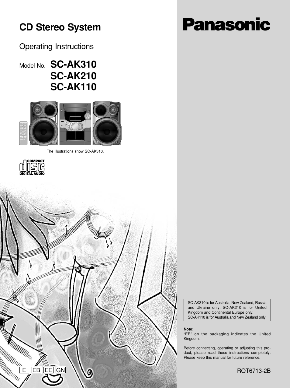 Panasonic SC-AK210 User Manual | 16 pages