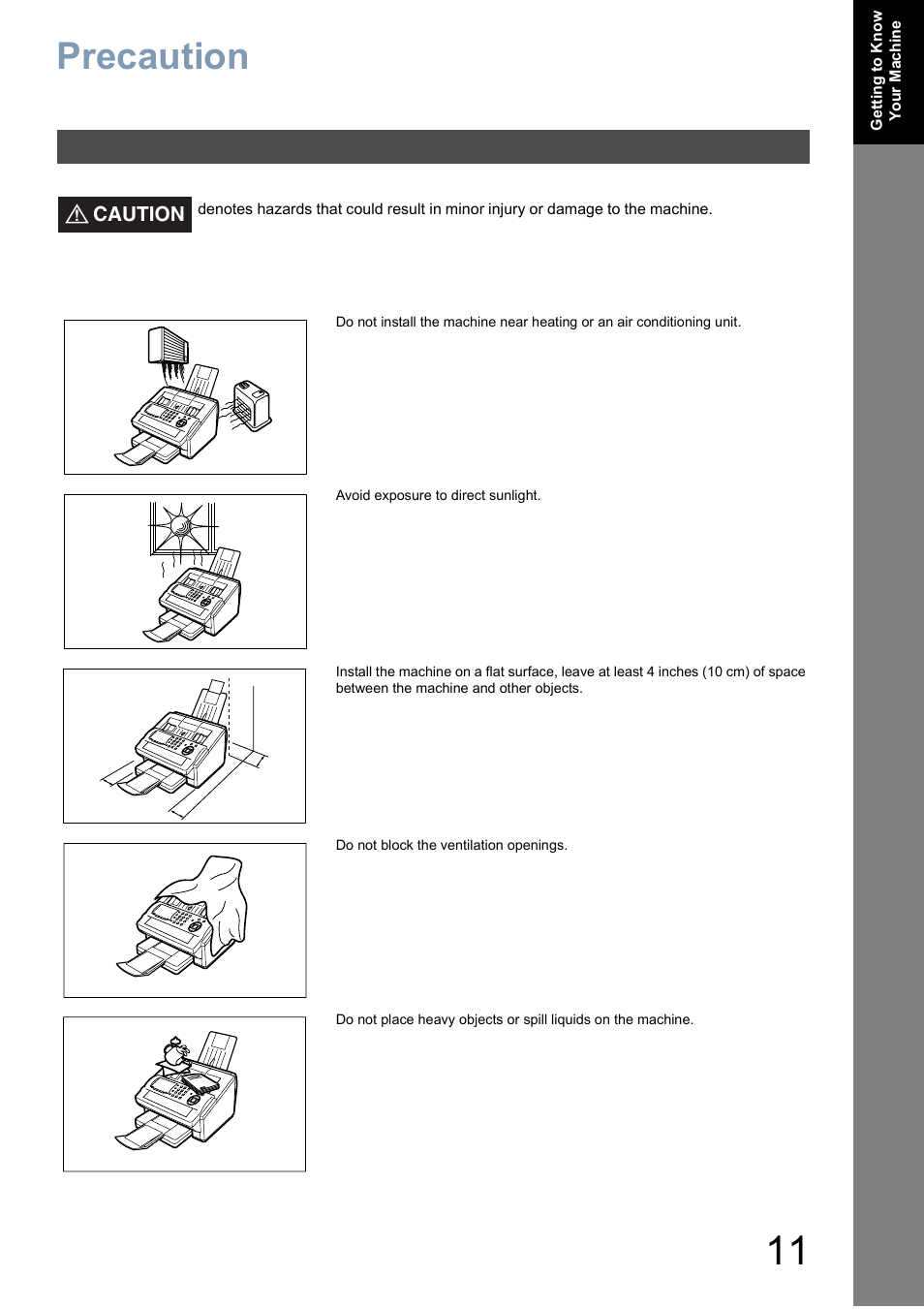 Precaution | Panasonic DX-800 User Manual | Page 11 / 256