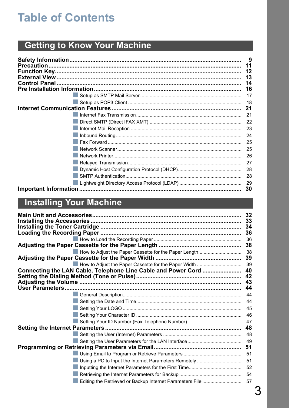 Panasonic DX-800 User Manual | Page 3 / 256