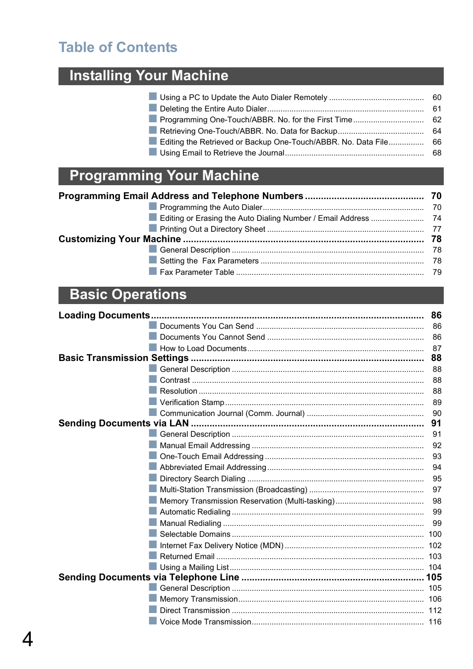 Panasonic DX-800 User Manual | Page 4 / 256