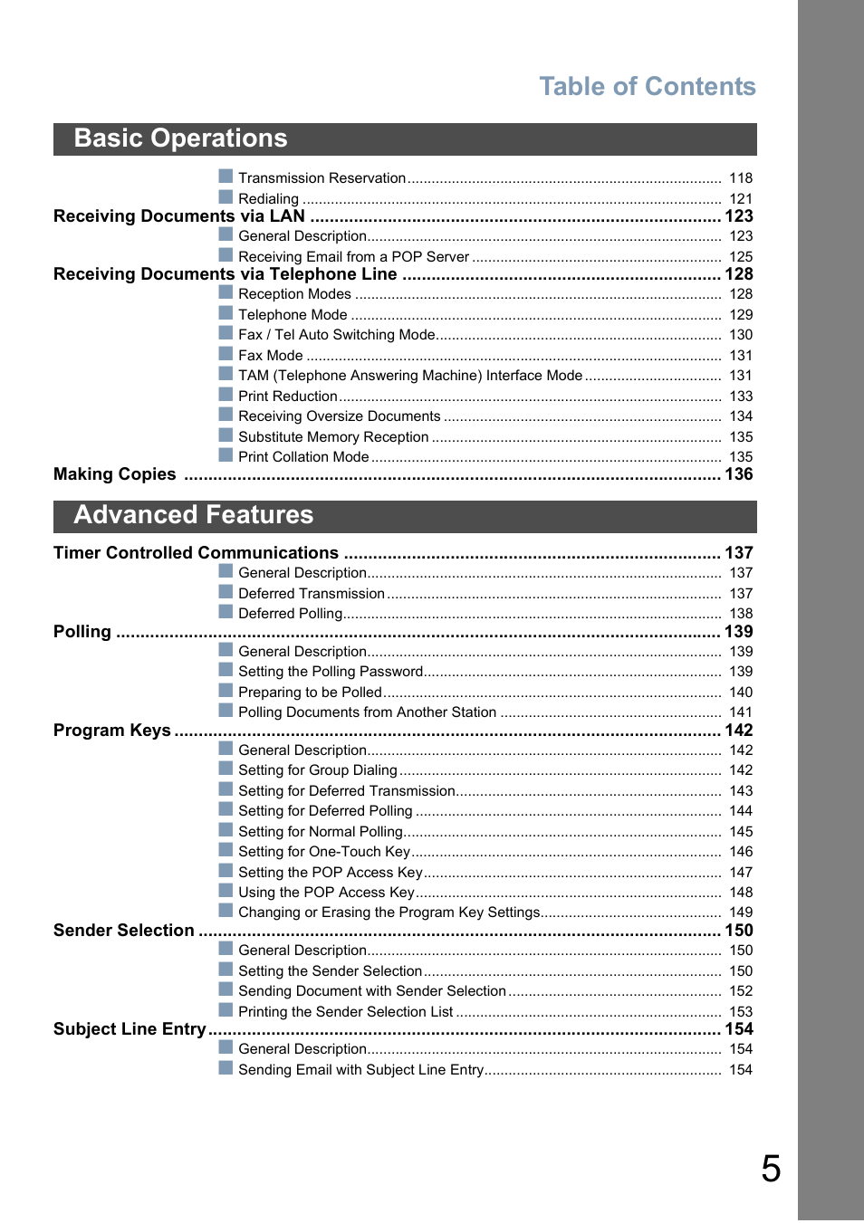 Panasonic DX-800 User Manual | Page 5 / 256