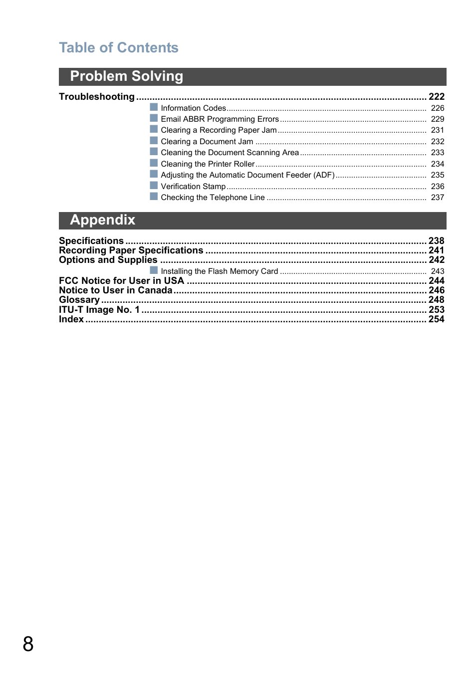 Panasonic DX-800 User Manual | Page 8 / 256