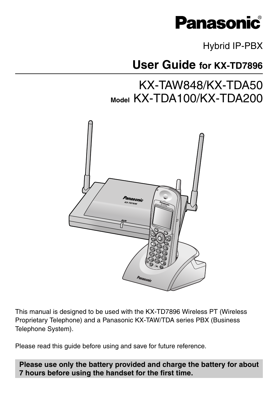 Panasonic KX-TDA100 User Manual | 40 pages