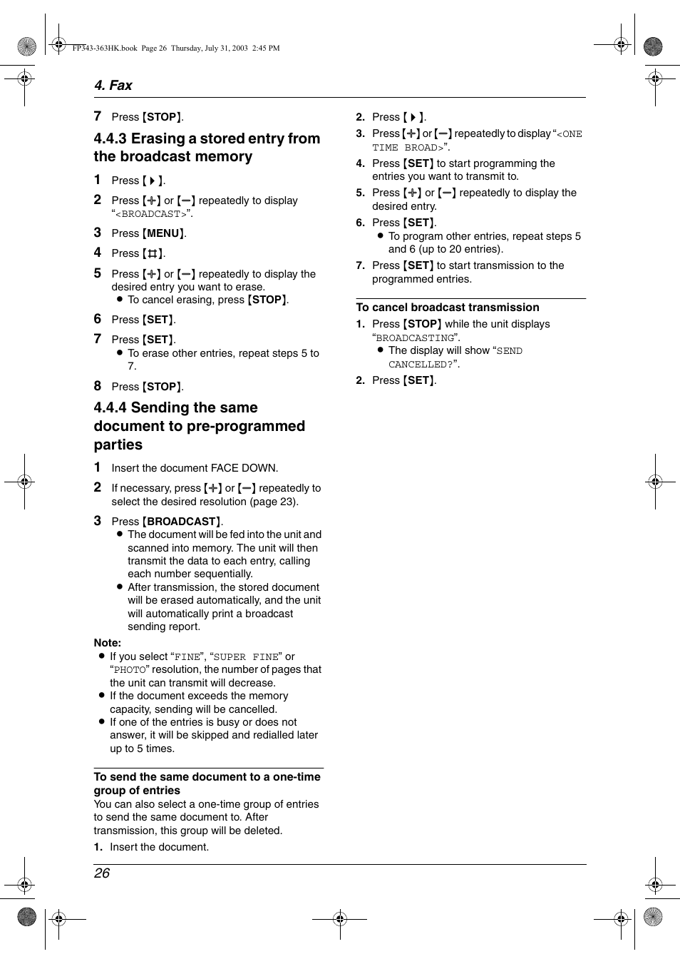 Panasonic KX-FP343HK User Manual | Page 28 / 66