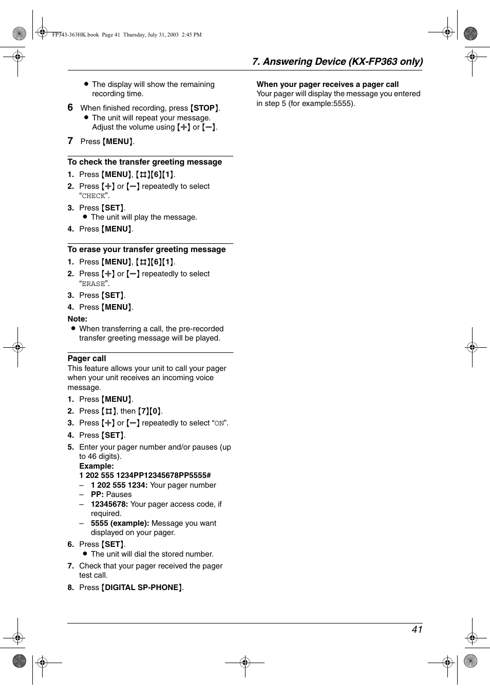 Panasonic KX-FP343HK User Manual | Page 43 / 66