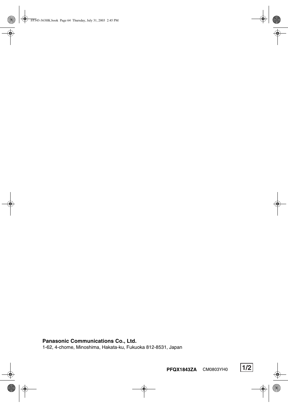 Panasonic KX-FP343HK User Manual | Page 66 / 66