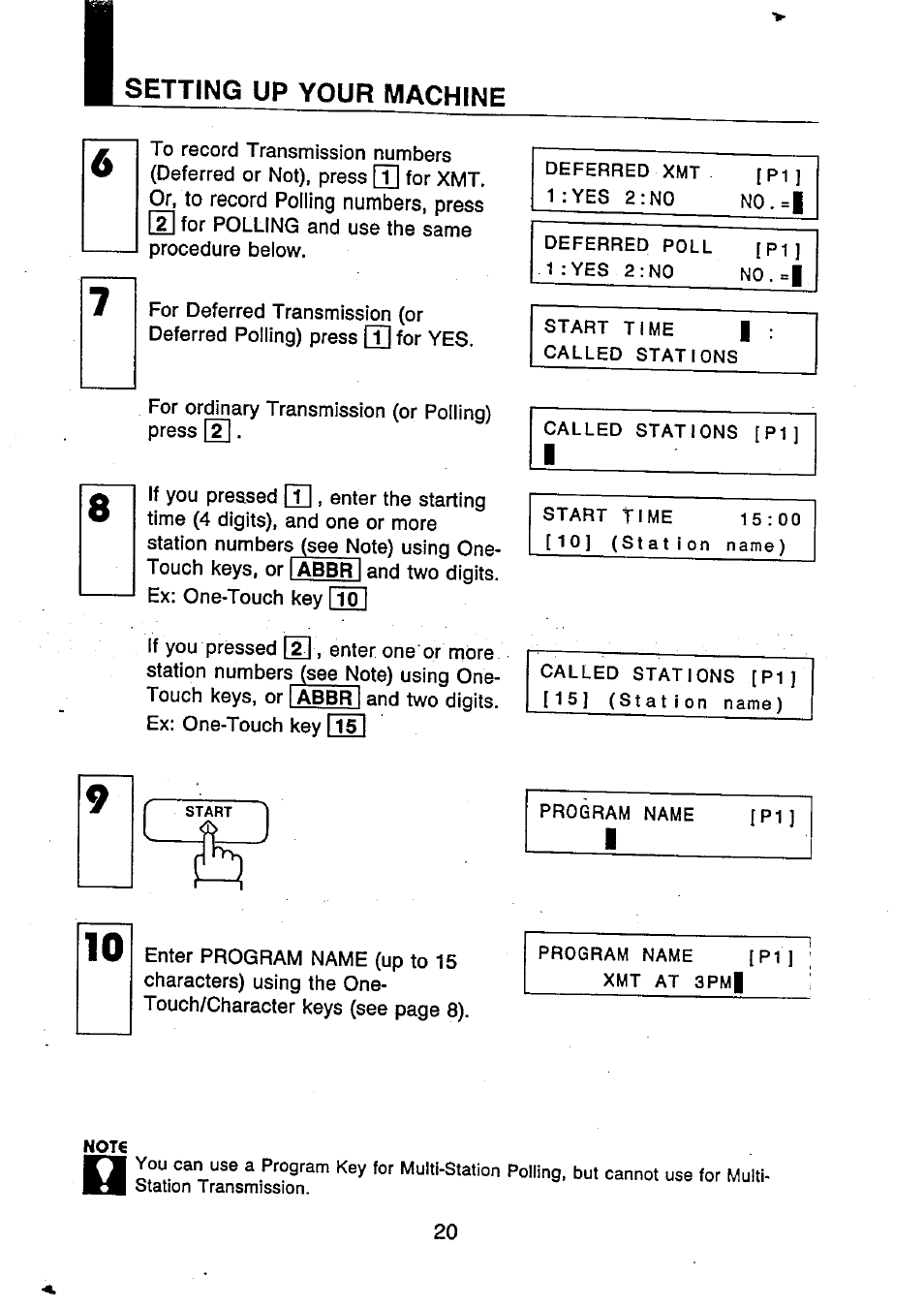 Setting up your machine | Panasonic UF-250 User Manual | Page 22 / 82