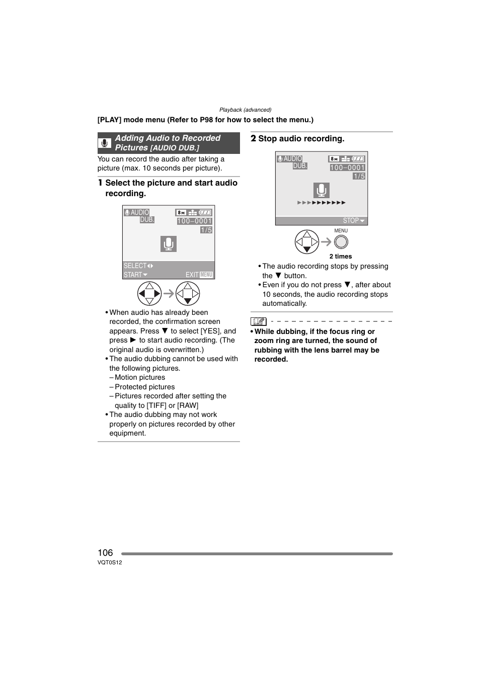 Panasonic DMC-FZ30GN User Manual | Page 106 / 136