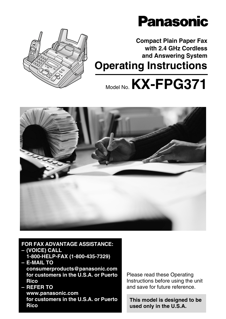 Panasonic KX-FPG371 User Manual | 132 pages