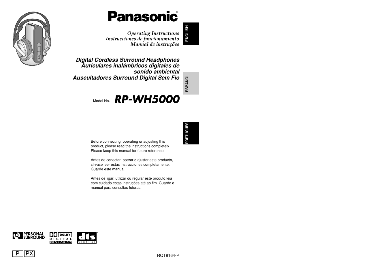 Panasonic RP-WH5000 User Manual | 29 pages