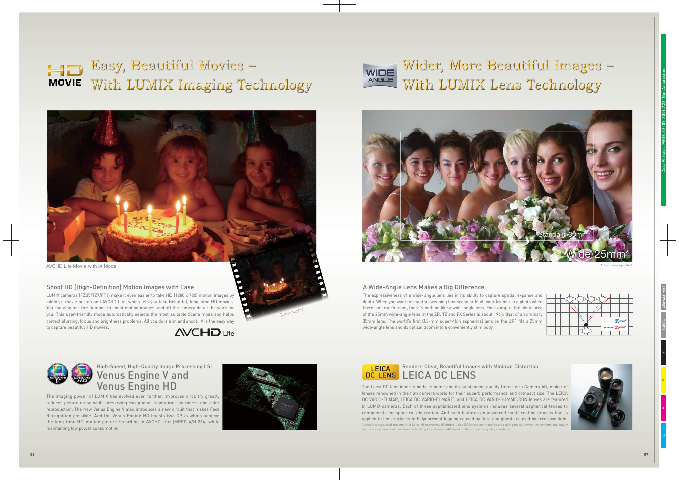 Shoot hd (high-definition) motion images with ease, A wide-angle lens makes a big difference, Movie luivjbi | Imugmg, Zvchdute, Venus engine v and venus engine hd, Leica dc lens | Panasonic DMC-LS85 User Manual | Page 4 / 24