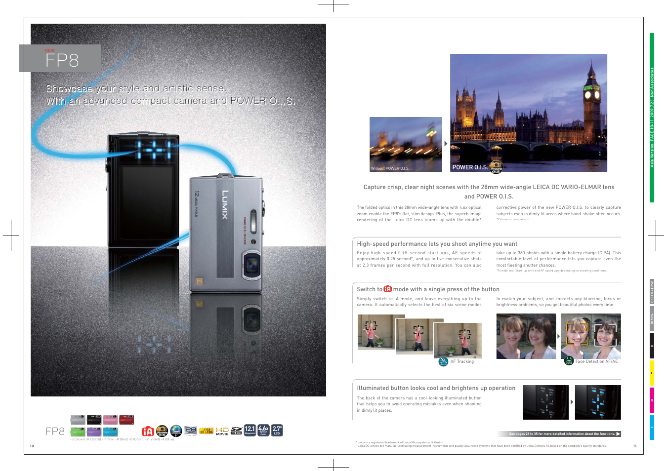 And power o.i.s, Switch to mode with a single press of the button | Panasonic DMC-LS85 User Manual | Page 6 / 24