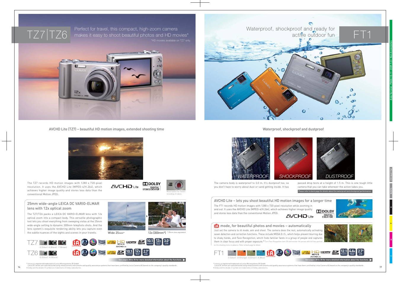 Waterproof, shockproof and dustproof, 30 hsmi, Tz7 tz6 | Perfect for travel, this compact, high-zoom camera, Avchd, Tzeil^lbg fliji, Dustproof | Panasonic DMC-LS85 User Manual | Page 9 / 24