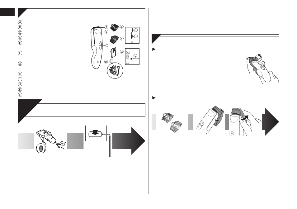 Char ge, Charging | Panasonic ERCA35 User Manual | Page 4 / 20