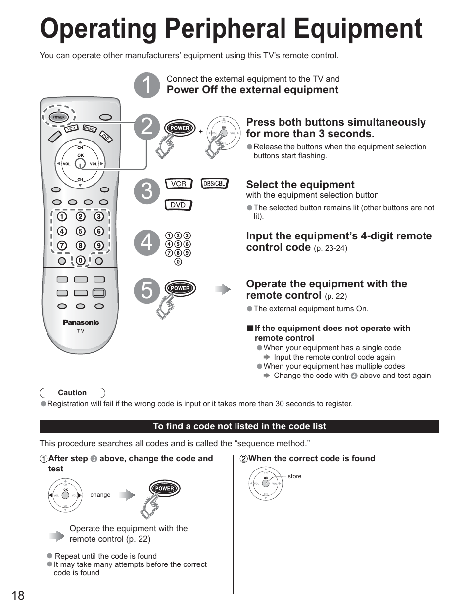 Operating peripheral equipment | Panasonic TC-23LX60 User Manual | Page 18 / 67