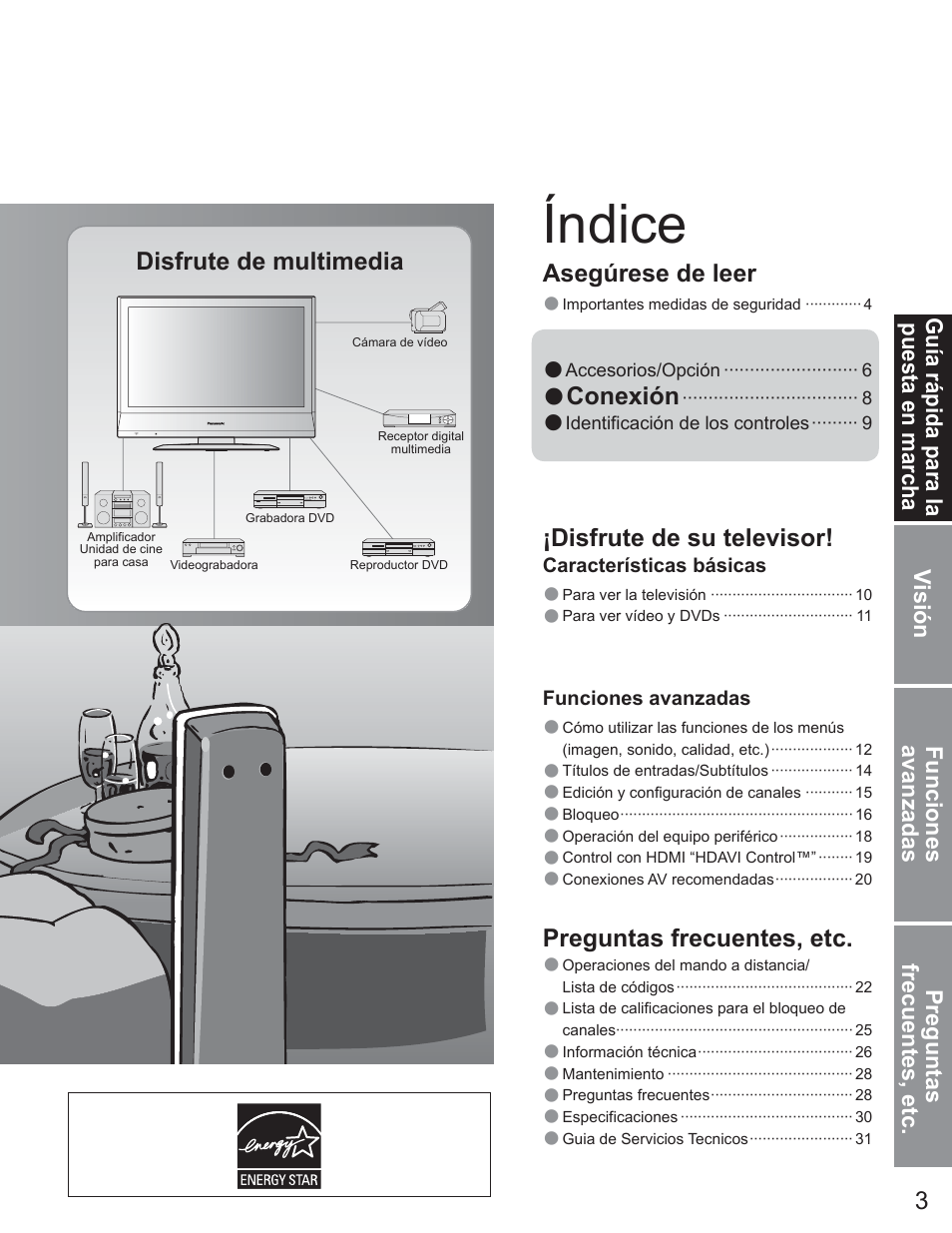 Índice | Panasonic TC-23LX60 User Manual | Page 39 / 67