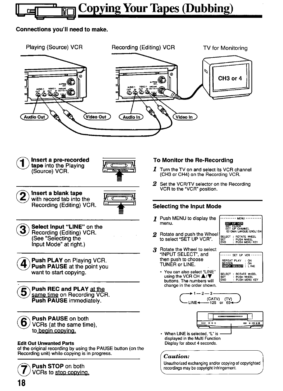 Edit out unwanted parts, Your, L i '' iggf | Tapes (dubbing) | Panasonic PV-4611 User Manual | Page 18 / 28