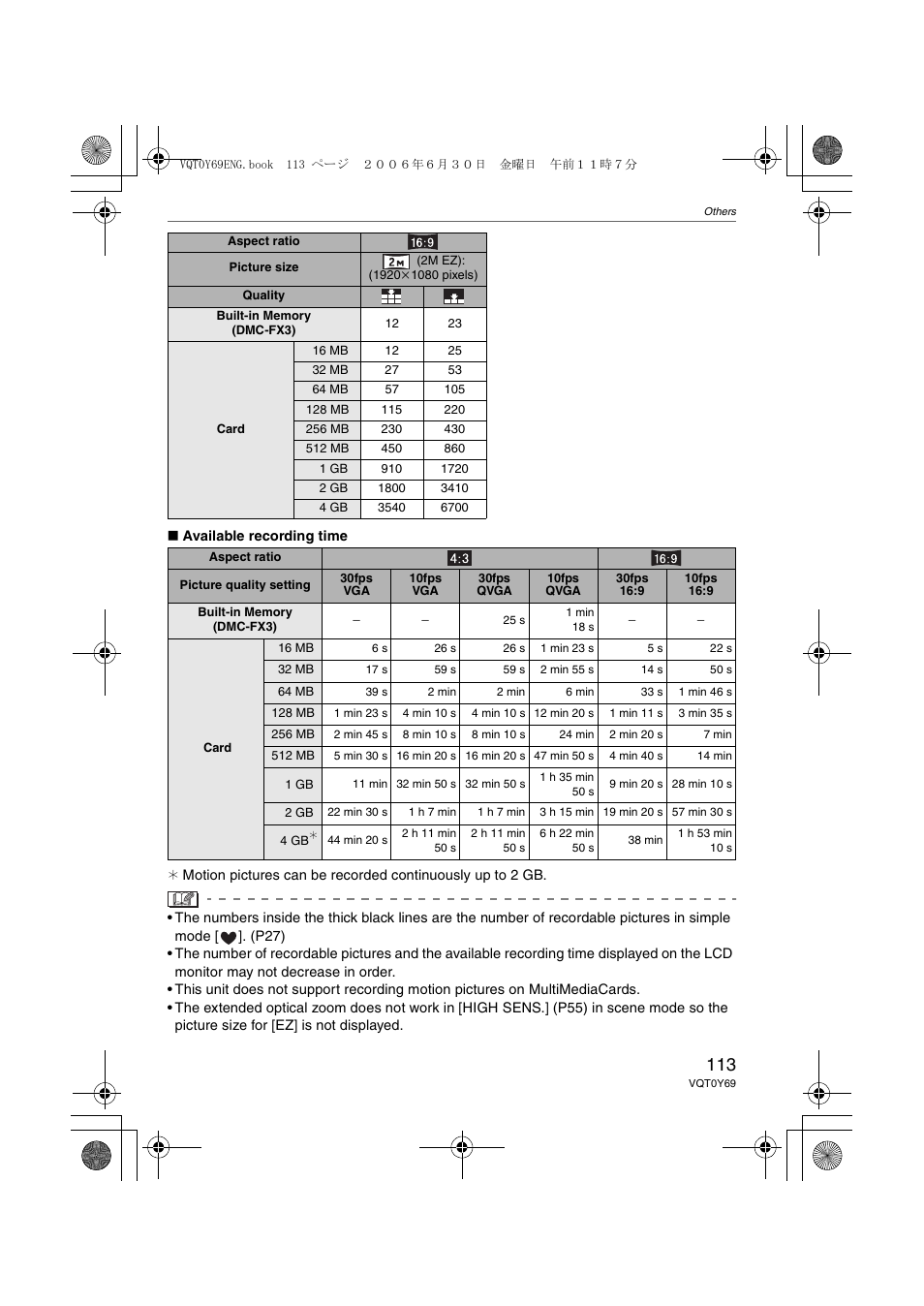 Panasonic DMC-FX07 User Manual | Page 113 / 128