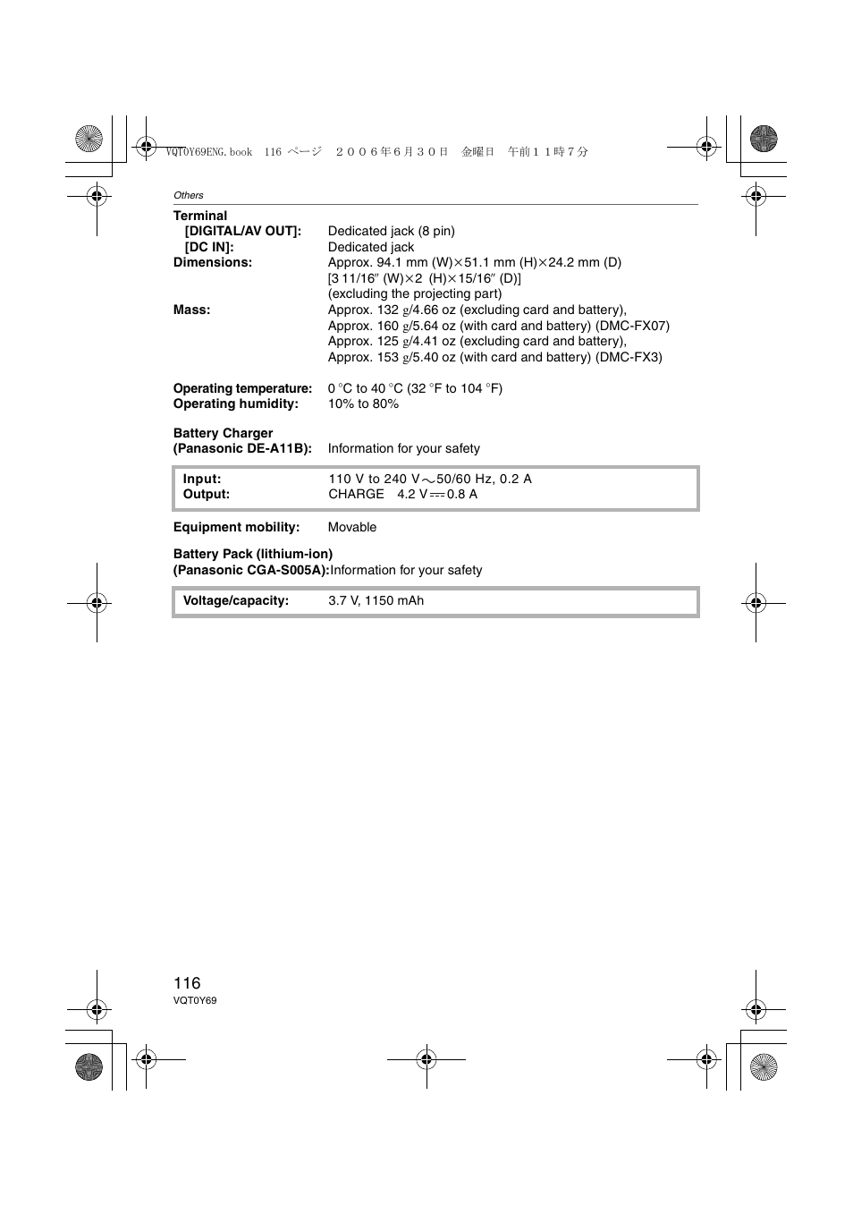 Panasonic DMC-FX07 User Manual | Page 116 / 128