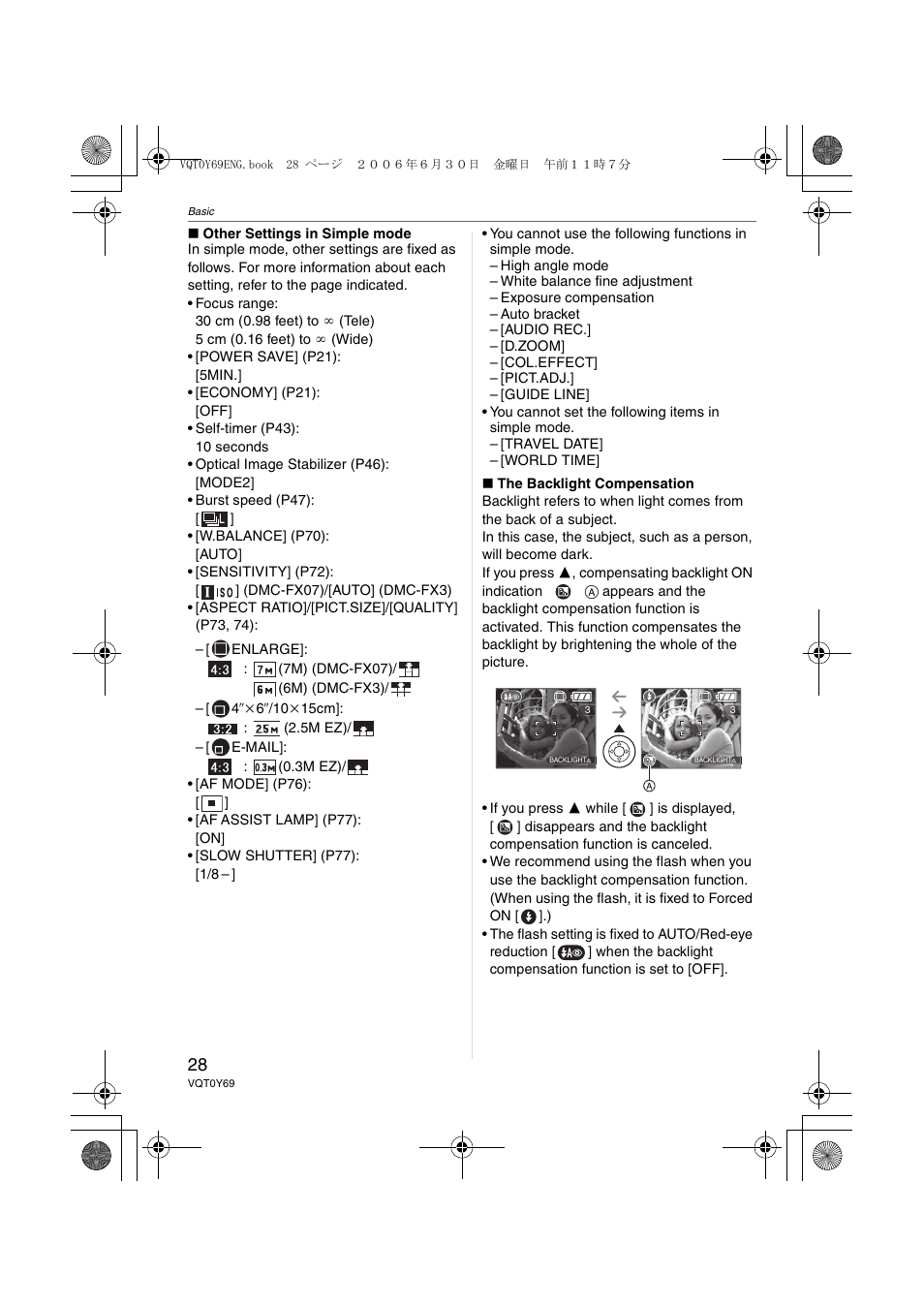 Panasonic DMC-FX07 User Manual | Page 28 / 128