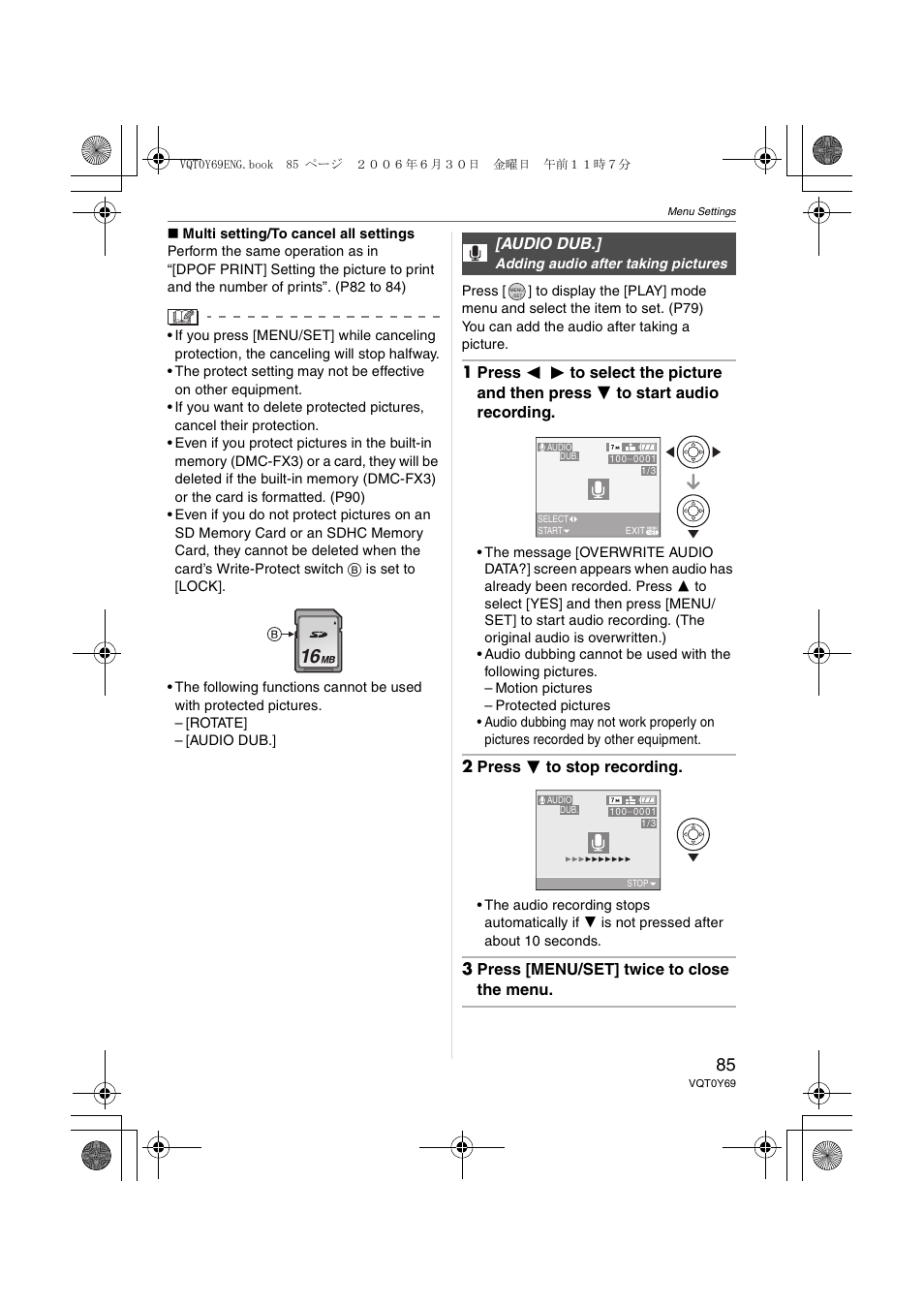 Panasonic DMC-FX07 User Manual | Page 85 / 128