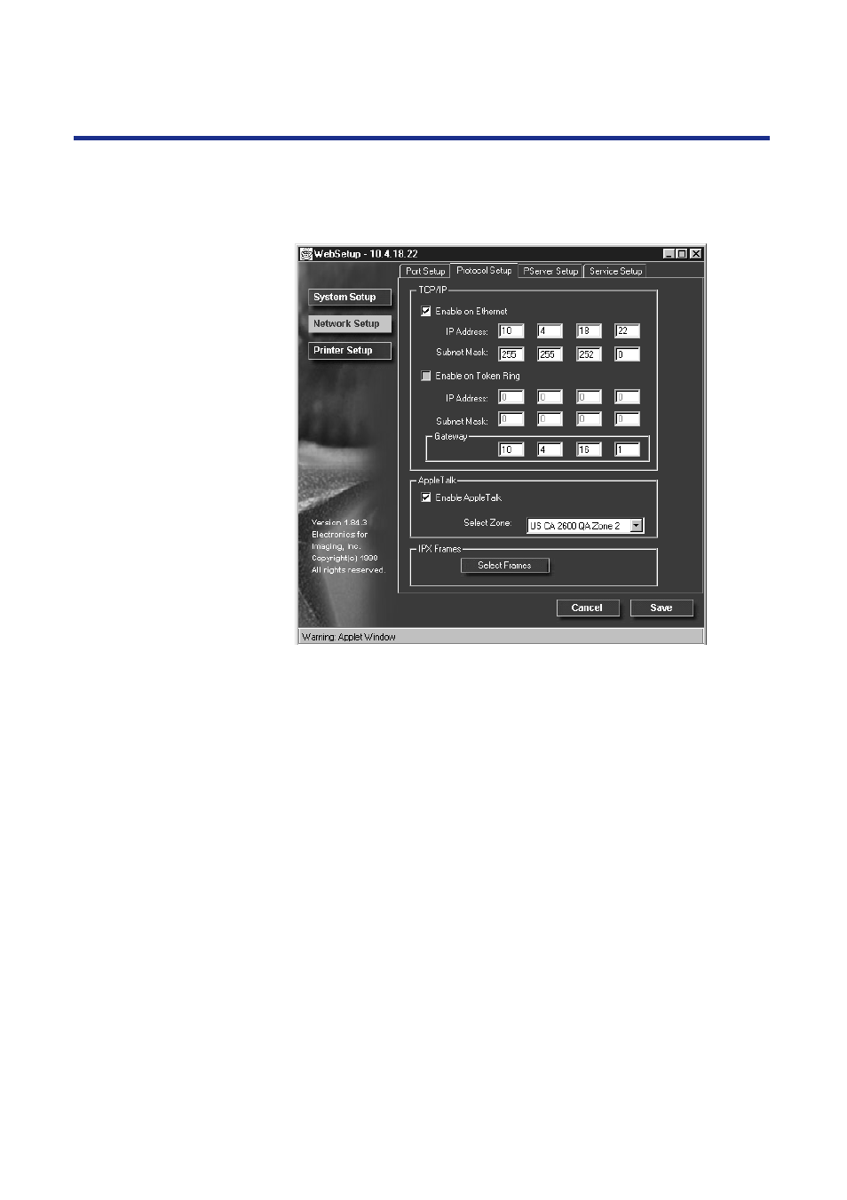 118 setup from the front panel and websetup | Panasonic KX-P8420 User Manual | Page 118 / 219