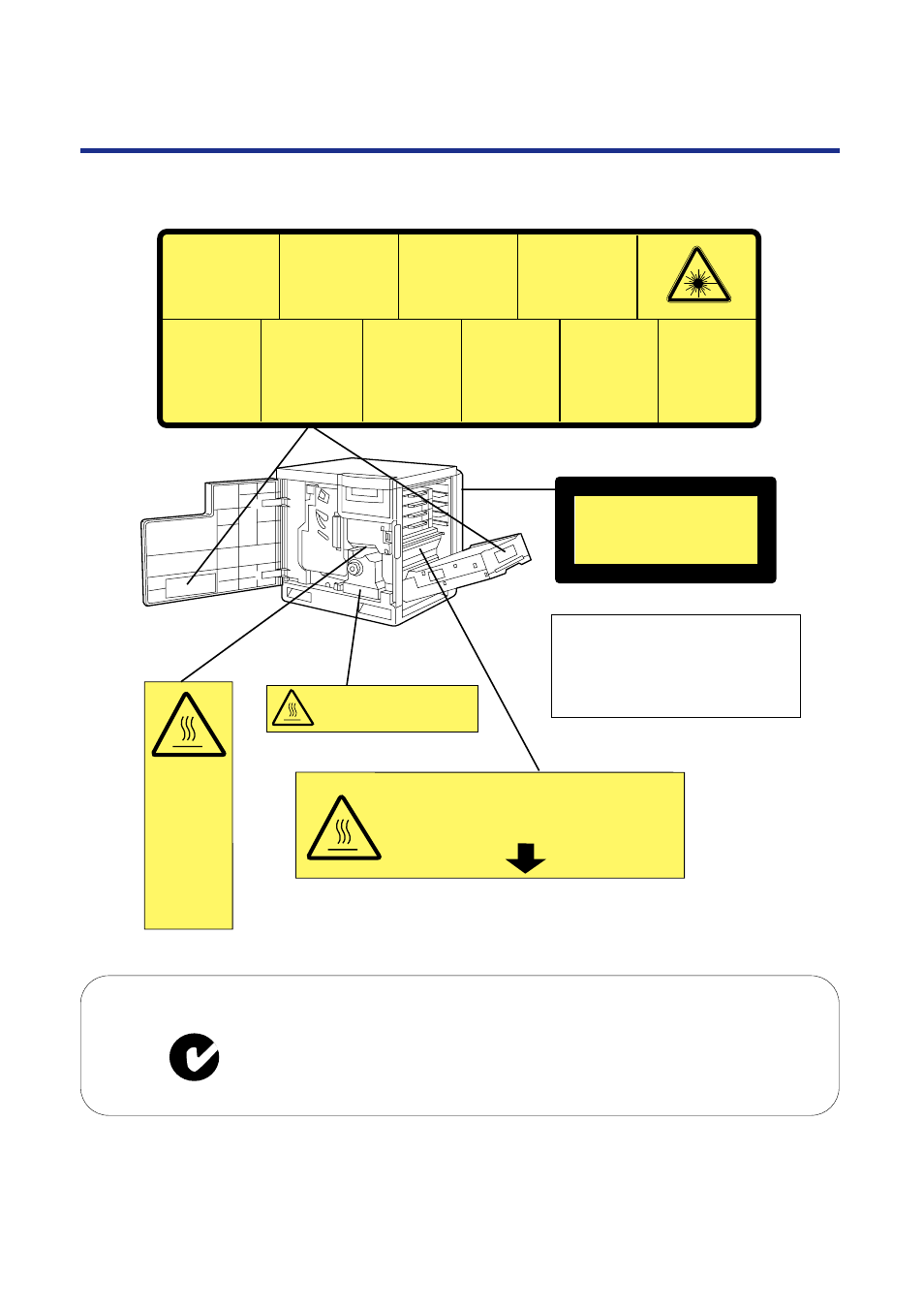 Caution labels, 14 for your safety, For users in australia | Caution, Attention, Vorsicht, Atencion | Panasonic KX-P8420 User Manual | Page 14 / 219