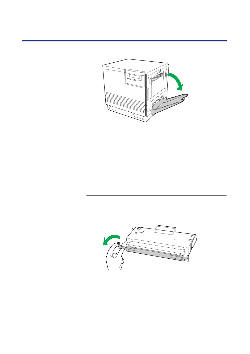 Installing the toner cartridges, Installing the toner cartridges” on | Panasonic KX-P8420 User Manual | Page 31 / 219