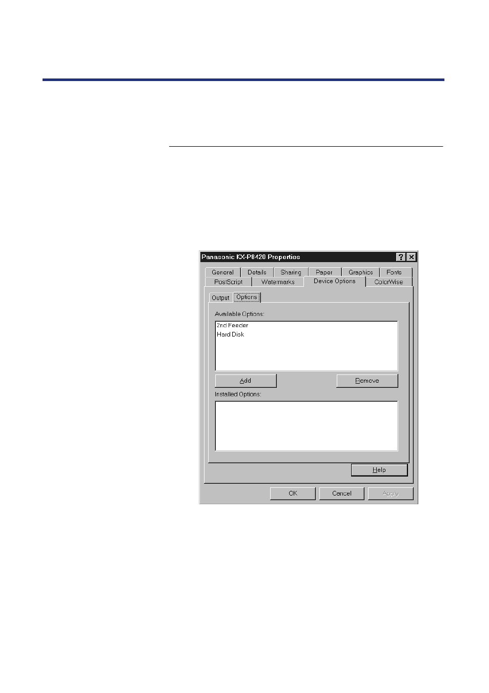 Specifying installed devices | Panasonic KX-P8420 User Manual | Page 79 / 219