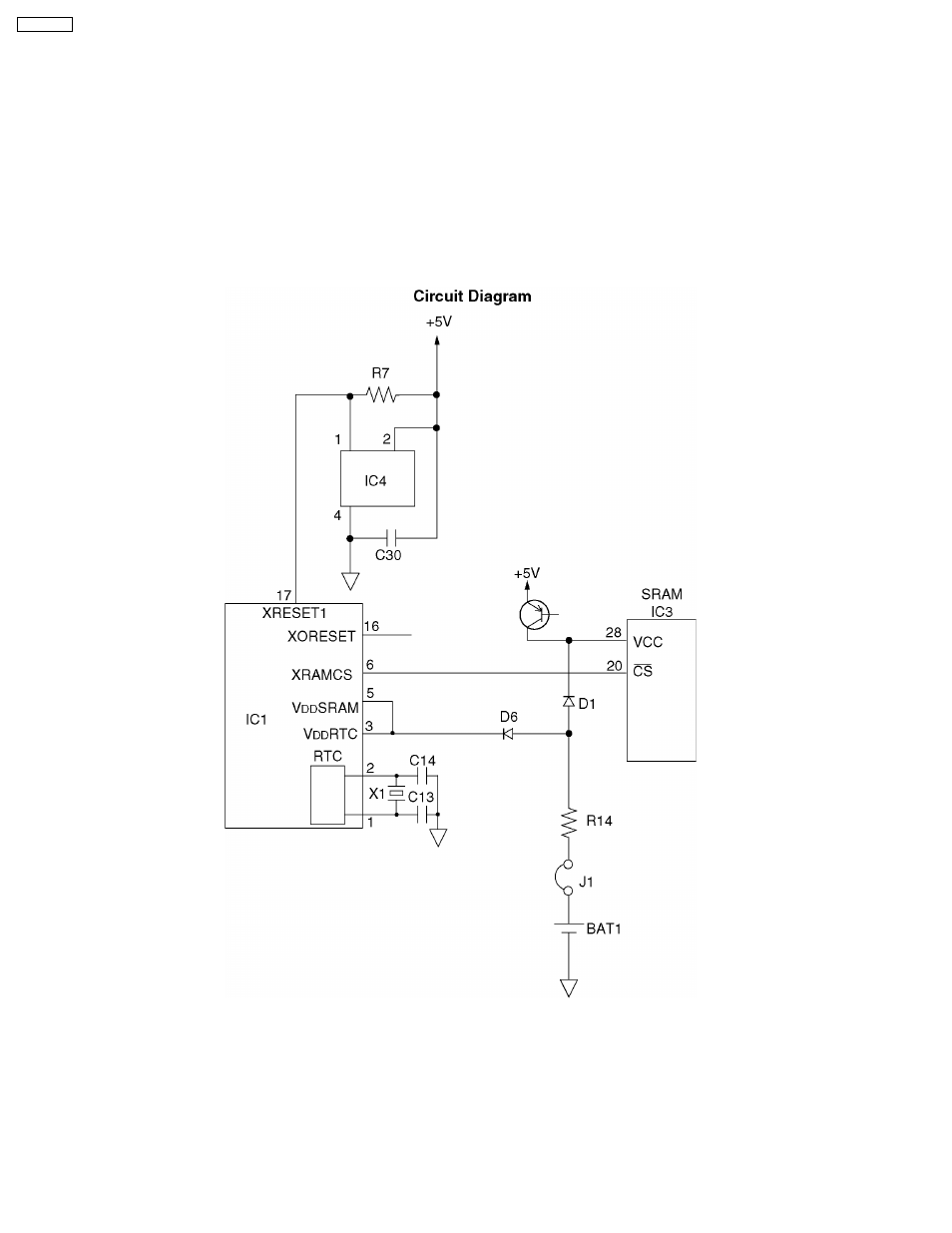 Sram and rtc back up circuit | Panasonic KX-FT21RS User Manual | Page 106 / 166