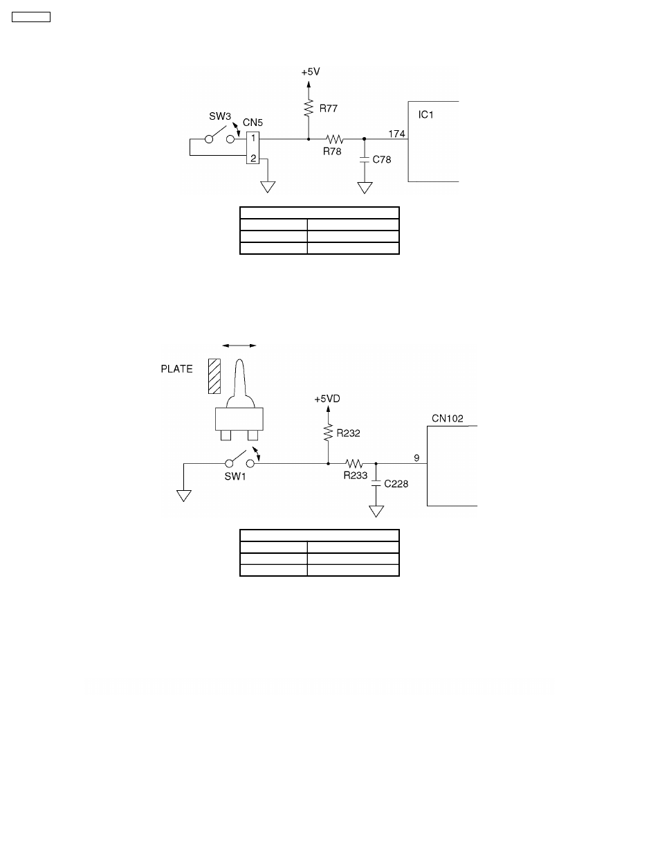 Motor position sensor, Recording paper sensor (sw201) | Panasonic KX-FT21RS User Manual | Page 120 / 166