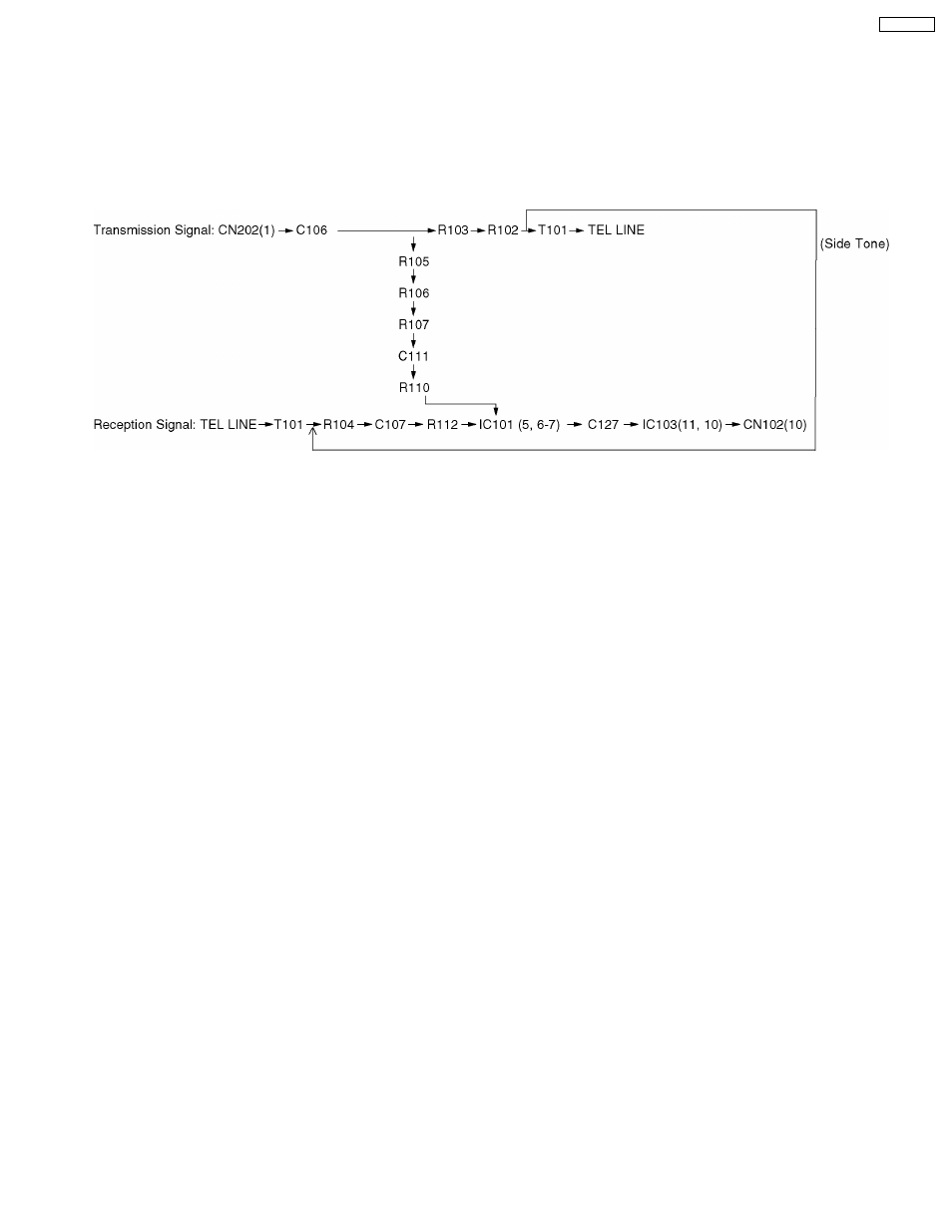 Line amplifier and side tone circuits | Panasonic KX-FT21RS User Manual | Page 131 / 166