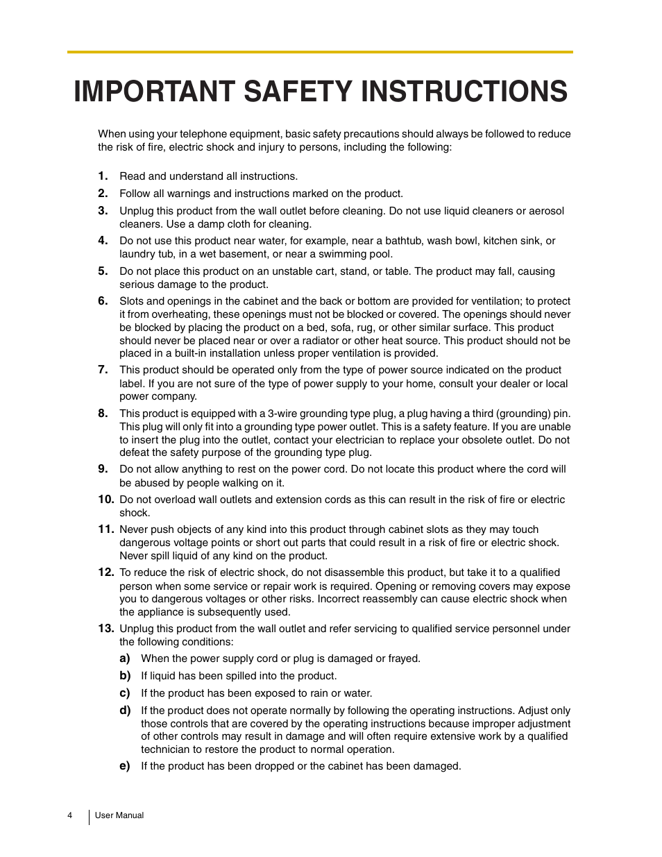 Important safety instructions | Panasonic KX-TAW848 User Manual | Page 4 / 144