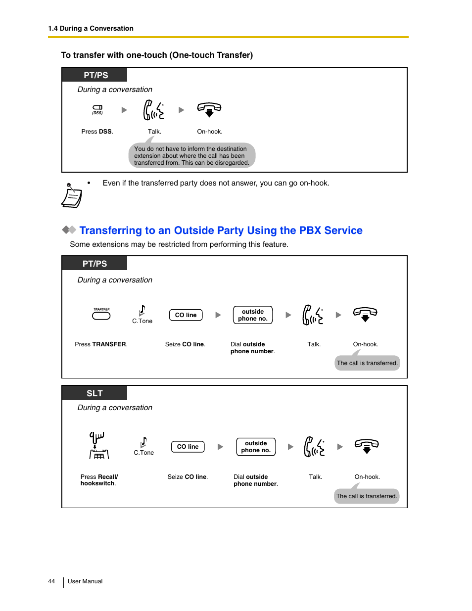 Pt/ps | Panasonic KX-TAW848 User Manual | Page 44 / 144