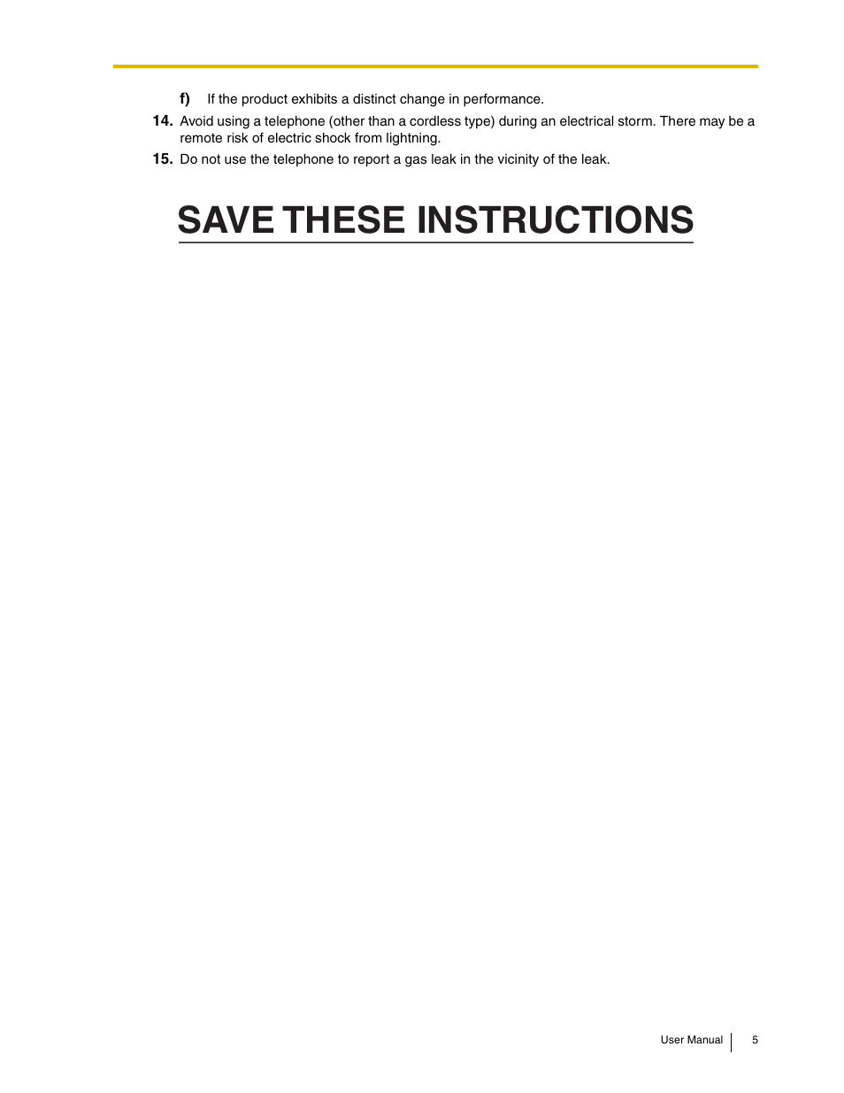 Save these instructions | Panasonic KX-TAW848 User Manual | Page 5 / 144