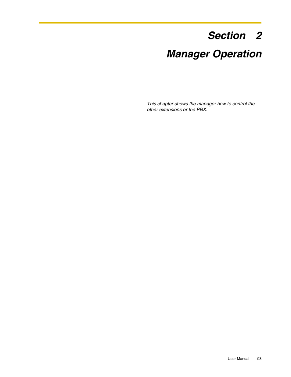 Manager operation | Panasonic KX-TAW848 User Manual | Page 93 / 144