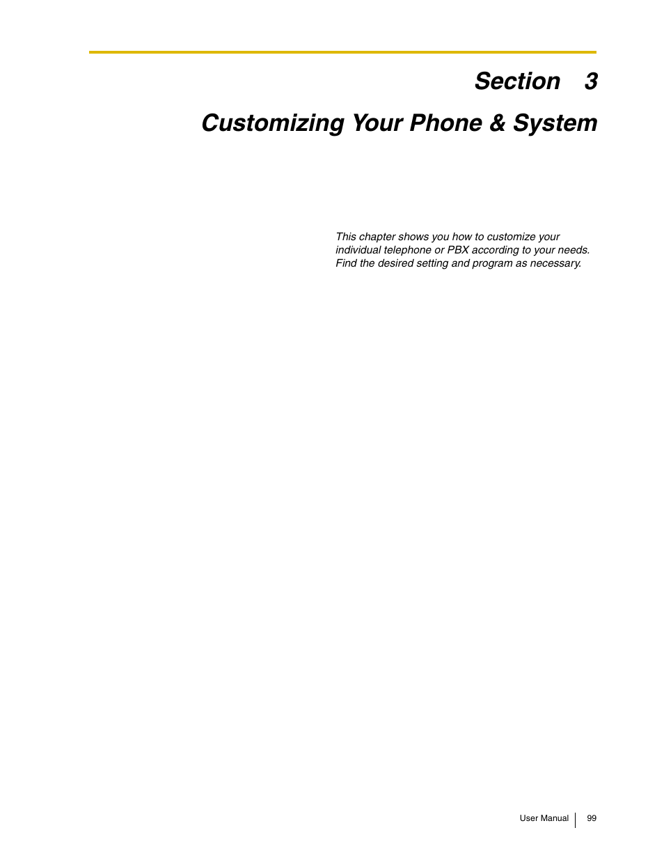 Customizing your phone & system | Panasonic KX-TAW848 User Manual | Page 99 / 144