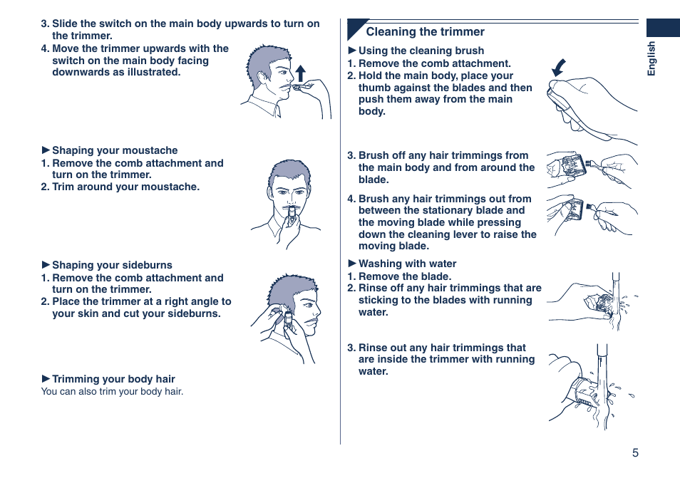 Panasonic ER2405 User Manual | Page 5 / 16