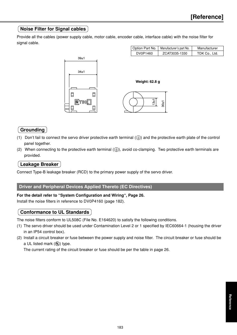 Reference | Panasonic AC Servo MINAS E Series IMC80A User Manual | Page 29 / 62