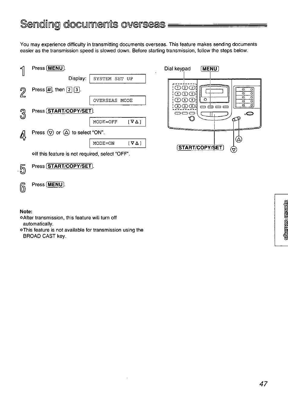 Odiog docymemts ©werseas | Panasonic KX-FP200 User Manual | Page 47 / 80