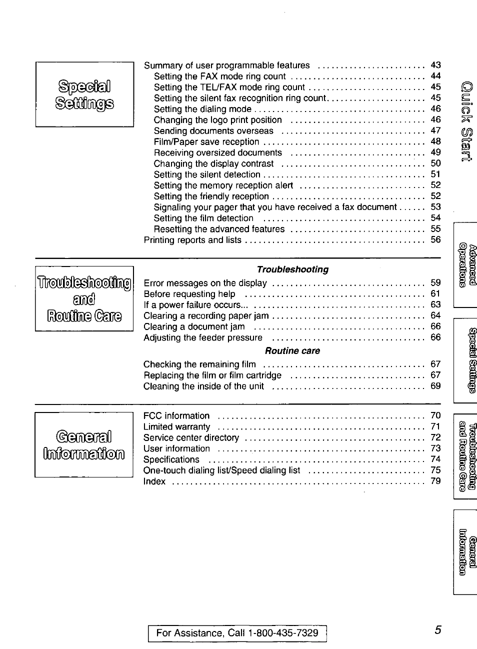 Panasonic KX-FP200 User Manual | Page 5 / 80