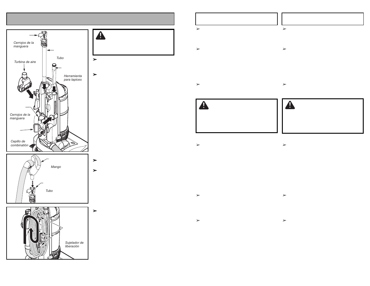 Assembly, Caution, Attention | Cuidado | Panasonic MC-UL915 User Manual | Page 16 / 72