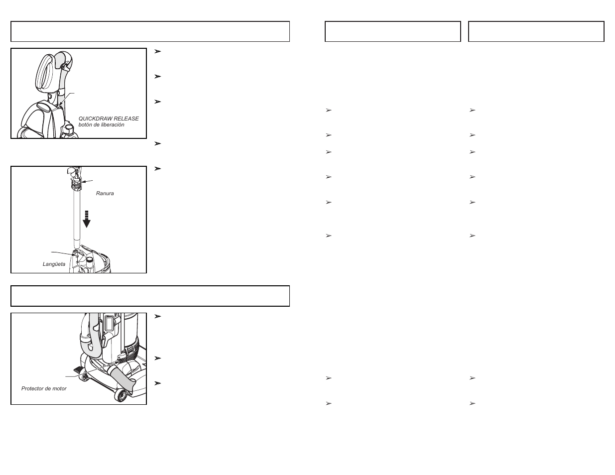 Adjustable handle release, Motor protector | Panasonic MC-UL915 User Manual | Page 22 / 72