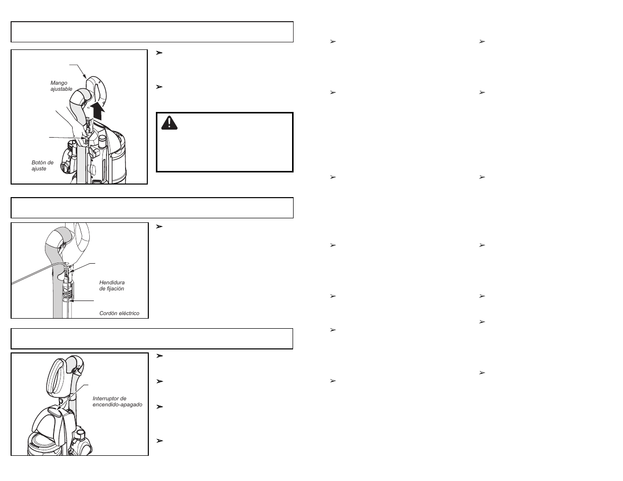 Caution, Adjustable handle, On / off switch | Locking notch | Panasonic MC-UL915 User Manual | Page 28 / 72