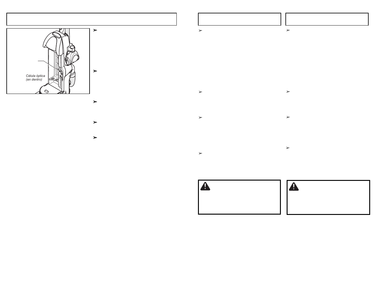 Attention, Cuidado | Panasonic MC-UL915 User Manual | Page 40 / 72
