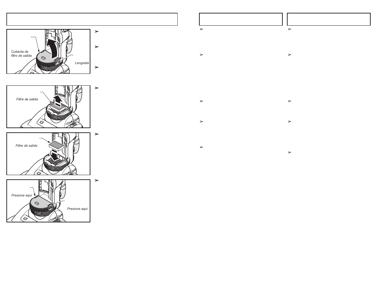 Replacing hepa exhaust filter | Panasonic MC-UL915 User Manual | Page 48 / 72