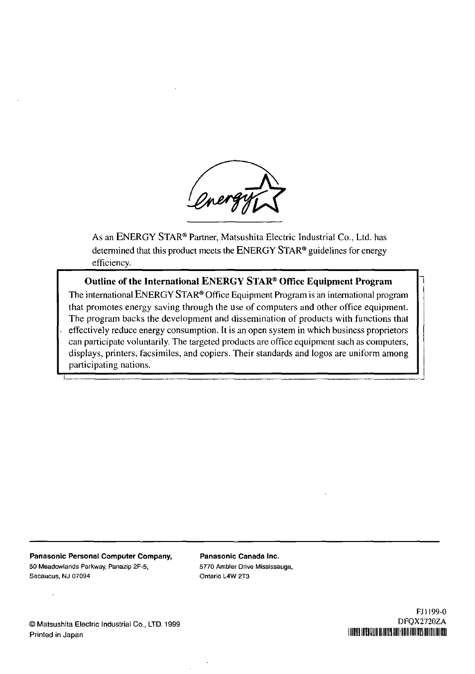 Panasonic CF-47 Series User Manual | Page 36 / 36